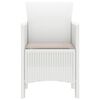 vidaXL Garden Chair 4 pcs White 20.87 x 19.29 x 33.46 in Polypropylene
