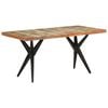 vidaXL Dining Table Mixed wood colors Solid reclaimed wood Large