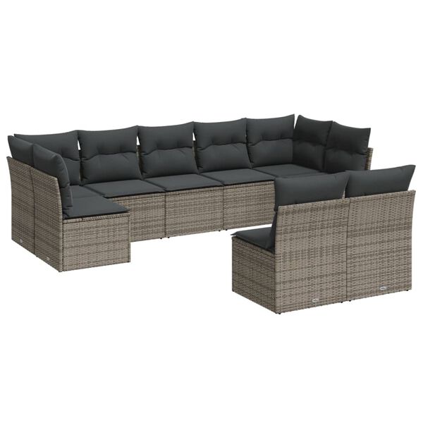 vidaXL Garden Sofa Set Grey