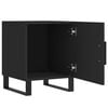 vidaXL Bedside Cabinet Set of 2 Black Engineered wood, Iron Medium