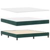 vidaXL Box Spring Bed with Headboard Dark green 70.9" x 78.7" Velvet