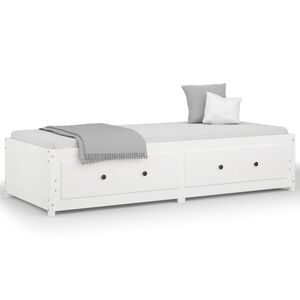 vidaXL Day Bed White Solid pine wood and plywood Twin