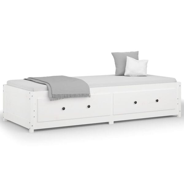 vidaXL Day Bed White Solid pine wood and plywood Twin
