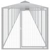 vidaXL Chicken Cage Light Grey Galvanized Steel Large Durable