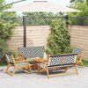 vidaXL Garden Chairs with Table 5 pcs Black 35.4" x 17.7" x 15.7