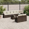 vidaXL Garden Sofa Set Brown, Cream White