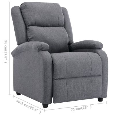 vidaXL Electric TV Recliner Chair Dark Gray Fabric