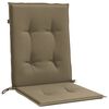 vidaXL Lowback Chair Cushion Set of 6 Melange taupe Polyester