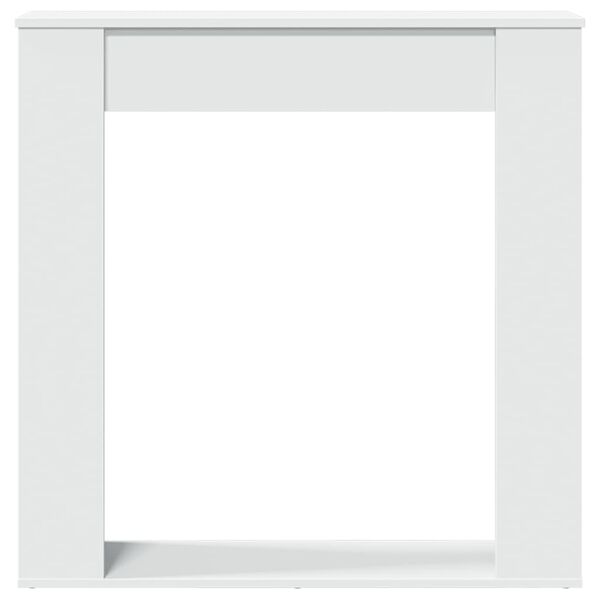 vidaXL Fireplace Surround White 39.4x7.9x39.4" Engineered Wood