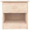 vidaXL Bedside Cabinet Natural Solid Pine Wood 16.1x13.8x16.1 in