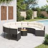 vidaXL Patio Sofa Black, Cream White