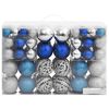 vidaXL Christmas Bauble Set of 100 Blue and Silver Polystyrene