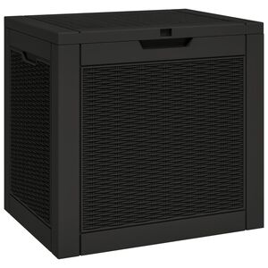 vidaXL Garden Storage Box Black Polypropylene 31.2 Gallon capacity
