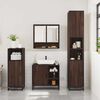vidaXL Bathroom Furniture Set Brown Oak Engineered wood, Metal, Glass