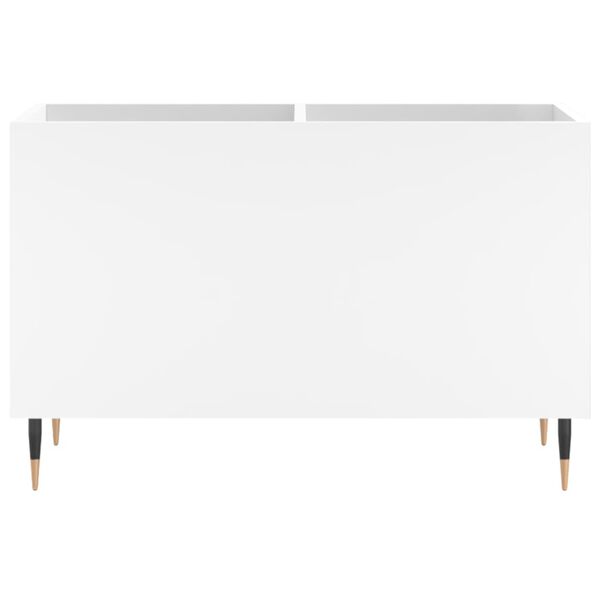 vidaXL Record Cabinet White Engineered wood, Iron Medium Record Cabinet