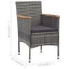 vidaXL Dining Set Grey, Dark Grey, Natural