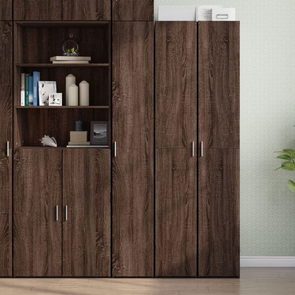 vidaXL Highboard Brown Oak 11.8"x16.7"x72.8" Engineered Wood