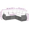 vidaXL Garden Sofa Set Gray, Dark Gray