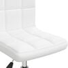 vidaXL Dining Chair White Faux leather, chrome steel Adjustable, Medium