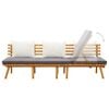 vidaXL Garden Day Bed Acacia wood color, White, Dark Gray