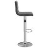vidaXL Bar Stool Set of 2 Dark Grey Velvet (100% polyester), Chrome steel