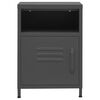 vidaXL Nightstand Anthracite 13.8x13.8x20.1" Steel