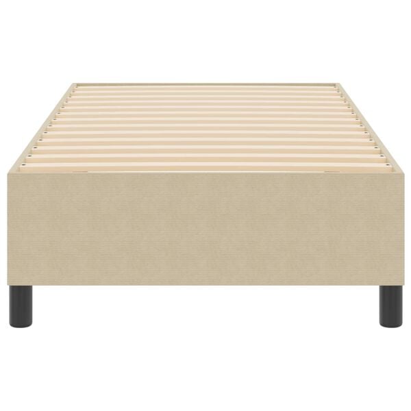 vidaXL Platform Bed Frame Grey Green 35.43 x 78.74 in Fabric