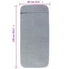 vidaXL Beach Towel Set of 2 Grey 84% Cotton, 16% Polyester