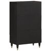 vidaXL Highboard Black Solid Mango Wood Medium Highboard Rectangular