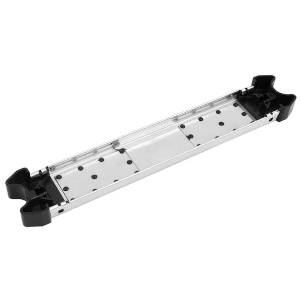 vidaXL Pool Ladder Step Silver and black 304 Stainless Steel, Plastic