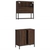 vidaXL Bathroom Furniture Set Brown Oak