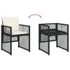vidaXL Garden Dining Set Mix beige, black and light grey