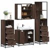 vidaXL Bathroom Furniture Set Brown Oak Engineered wood and metal Medium