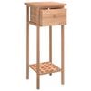 vidaXL Side Table With Drawer Walnut Solid walnut wood Tall Side Table