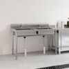 vidaXL Kitchen Sink Double Basin Stainless Steel