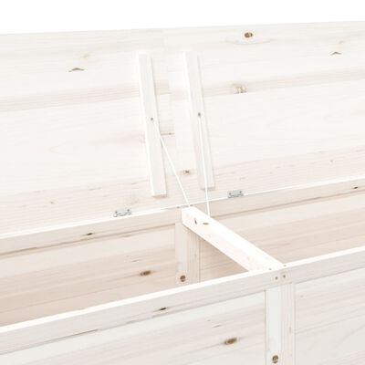 vidaXL Patio Cushion Box White 78.7"x19.7"x22" Solid Wood Fir