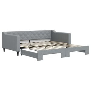 vidaXL Daybed With Trundle Light grey