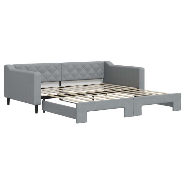 vidaXL Daybed With Trundle Light grey