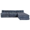 vidaXL Modular Sofa 4 pcs Indigo 27.56 x 27.56 x 22.05 in Fabric