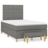 vidaXL Box Spring Bed Dark Grey, White