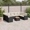 vidaXL Garden Sofa Set Black PE Rattan Large Modular Garden Sofa Set