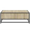 vidaXL Coffee Table Sonoma oak and black Engineered wood and metal