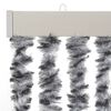 vidaXL Fly Curtain Grey and Black and White 22.0x72.8" Chenille