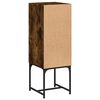 vidaXL Side Cabinet Smoked oak Engineered wood with glass and steel Medium