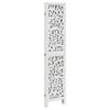 vidaXL Room Divider 4 Panels White Solid Wood Paulownia