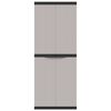 vidaXL Outdoor Storage Cabinet Grey and Black 100% Polypropylene (PP)