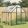 vidaXL Greenhouse Green and Transparent Aluminium, Polycarbonate Large