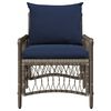 vidaXL Garden Chair Gray 60 x 70 x 78cm poly rattan