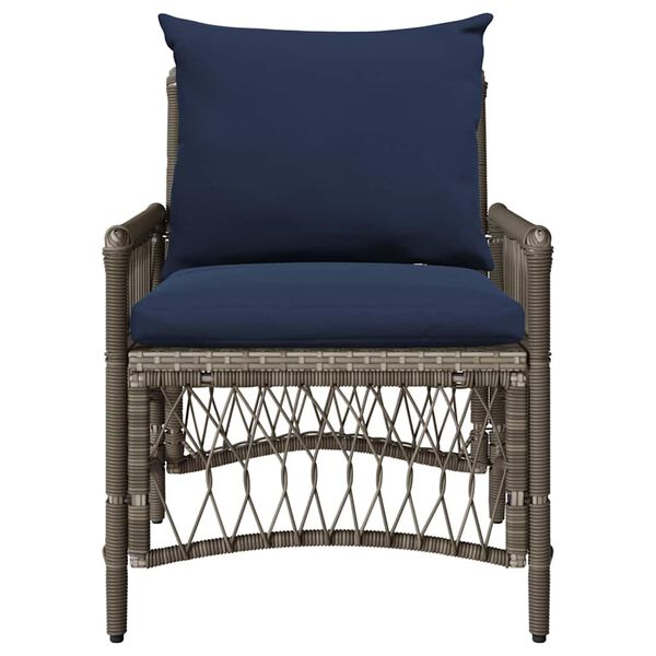 vidaXL Garden Chair Gray 60 x 70 x 78cm poly rattan