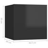 vidaXL Bedside Cabinet High gloss black Engineered wood